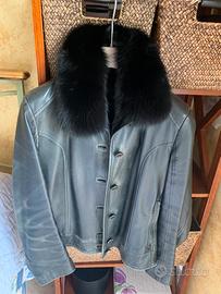 Giacca in pelle con gilet in volpe Rossi Piero P