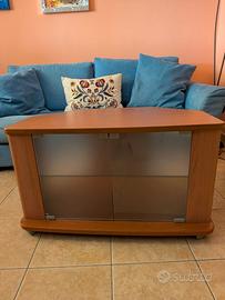 Porta TV angolare colore ciliegio