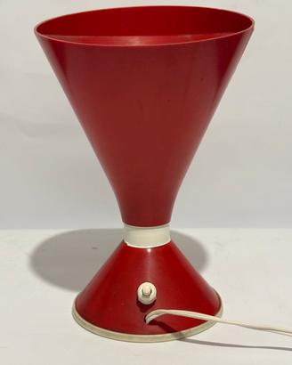 Lampada design anni 70 rossa space age vintage