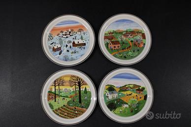 Set 4 piatti villeroy & Boch "Quattro Stagioni”