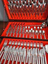 Servizio posate in acciaio lucido 75 pezzi 