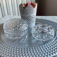 2 Portagioie cristallo Vintage