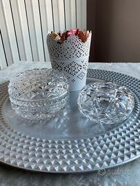 2 Portagioie cristallo Vintage
