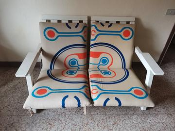 Poltrona da giardino 2 posti Carlo Hauner