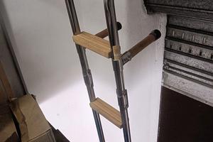 scaletta in acciaio per gommoni o barca 