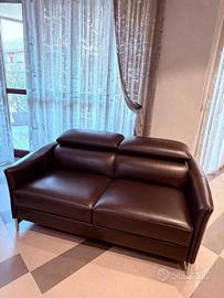 Divano Calia in pelle pieno fiore