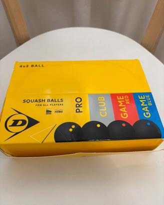 Dunlop Squash Balls Mixed Pack 12 Palline PRO