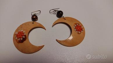 Orecchini in legno artigianali 