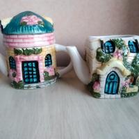 Caffettiere casette in porcellana