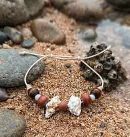 Bracciale mare  con perline e conchiglie 
