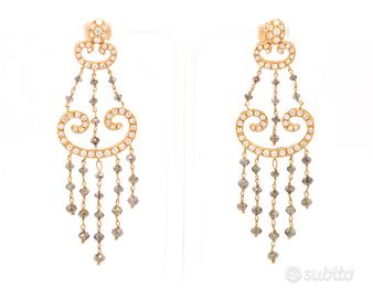 Orecchini diamanti bianchi e neri