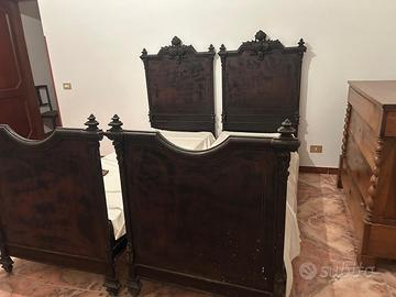 LETTO ANTICO META' 800 IN FERRO