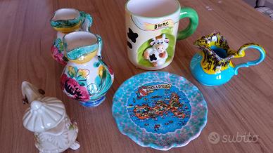 oggetti vari in ceramica