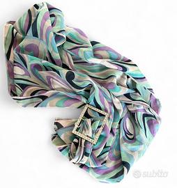 Cintura vintage in chiffon con fibbia gioiello