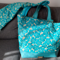 Borsa da spiaggia donna Bata fiori con foulard