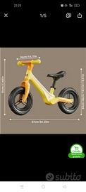bicicletta senza pedali bambini nuova