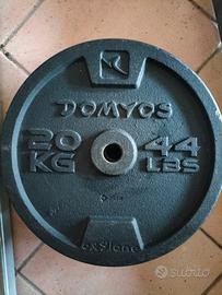 dischi 20 kg domyos, foro 28 mm