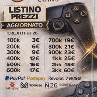 Crediti FC 26 Playstation e Xbox  NoBan