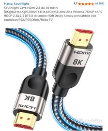 Cavo HDMI 2.1 Southlight 10m 8K