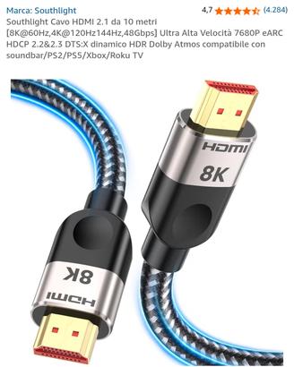 Cavo HDMI 2.1 Southlight 10m 8K