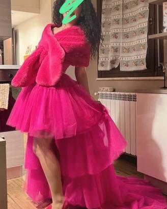Vestito rosa da cerimonia messo 1 volta