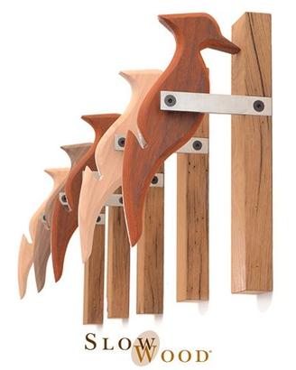 appendiabiti in legno "Woodpecker"