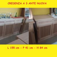 Credenza a 3 Ante Nuova Grezza