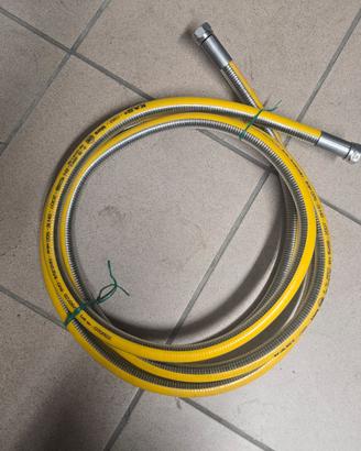 Tubo flessibile GAS 4 metri in acciaio inox  NUOVO