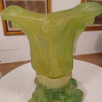 vaso in pasta di vetro"vert d'espagne"salvadorDali