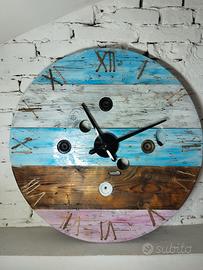 orologio da parete artigianale in legno