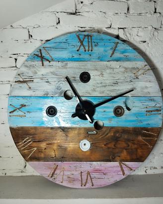 orologio da parete artigianale in legno
