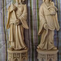 Coppia statuine vintage asiatico orientale cinese