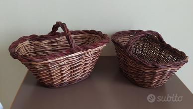 Cestini vimini con manico