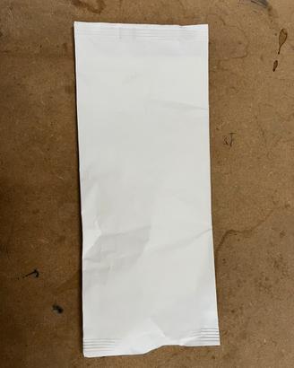 Portaposate carta bianca con tovagliolo