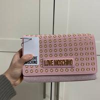 Love Moschino Borsa a Tracolla Rosa con Borchie
