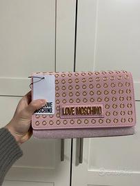 Love Moschino Borsa a Tracolla Rosa con Borchie