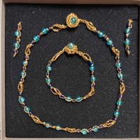 collana colore  oro azzurro blu 