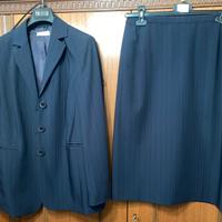 Tailleur blu giacca e gonna donna