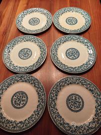 Set 6 piatti da esposizione man. gien fine XIX sec