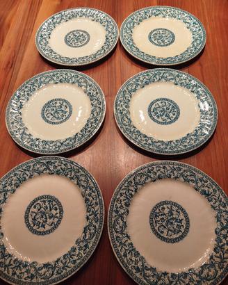 Set 6 piatti da esposizione man. gien fine XIX sec