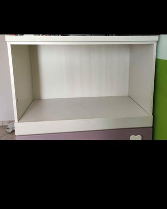 cassettiera con scrivania a scomparsa 