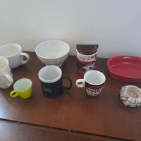 Set di 9 pezzi in ceramica: tazze e attrezzi per l