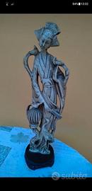 Scultura Giapponese Cinese Orientale Vintage Resin