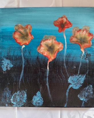 Quadro dipinto A Mano Fiori Con Resina.

30x30

