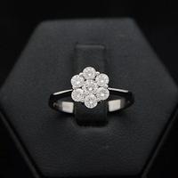 GIORGIO VISCONTI ANELLO FIORE IN ORO BIANCO 18 KT