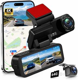 Rimoody Dashcam 4K con GPS Doppia Telecamera