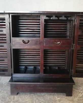 Mobile Bar in legno massello nuovo vintage marrone