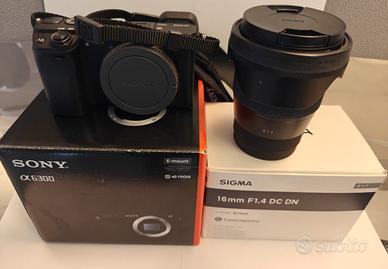 Sony A6300 + Sigma 16mm + batterie 