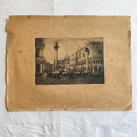 Dipinti acquaforte Venezia Milano Tortona 