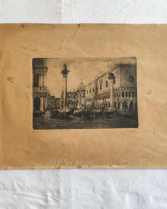 Dipinti acquaforte Venezia Milano Tortona 